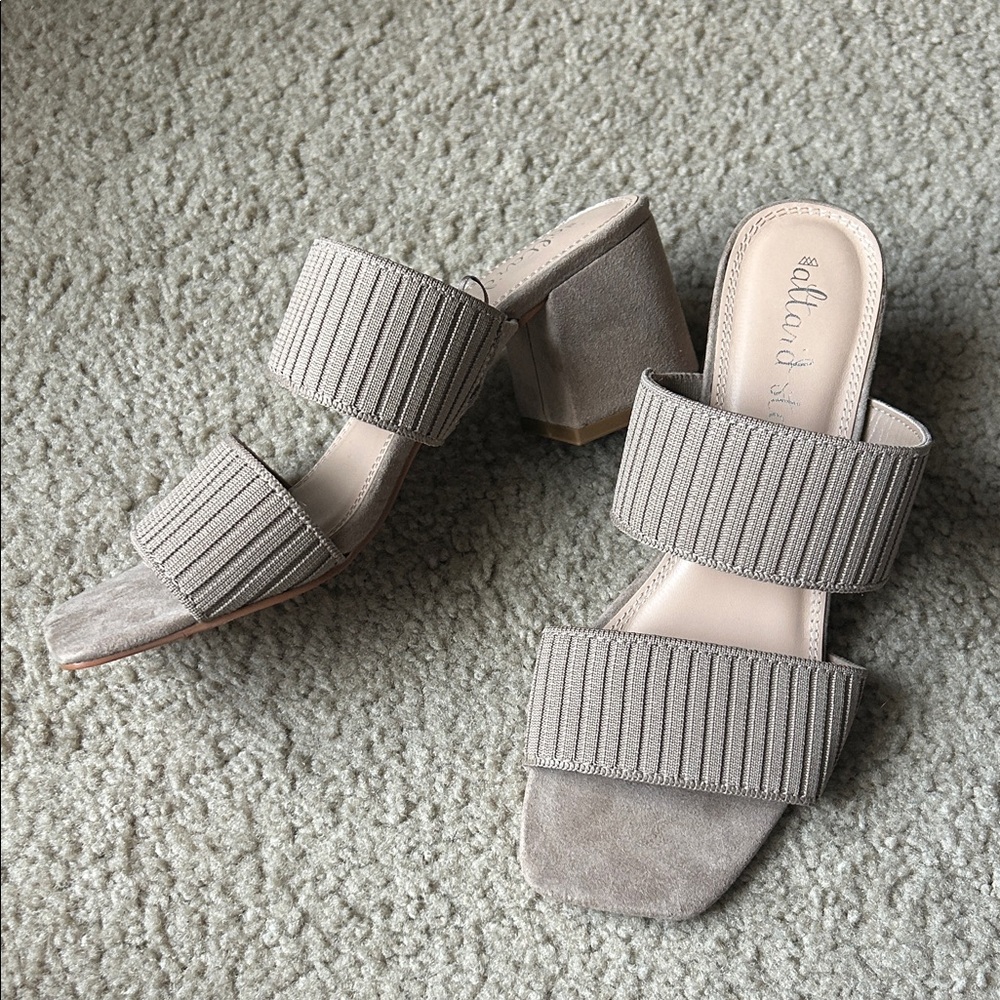 Altar'd State Beige Block Heel Sandals